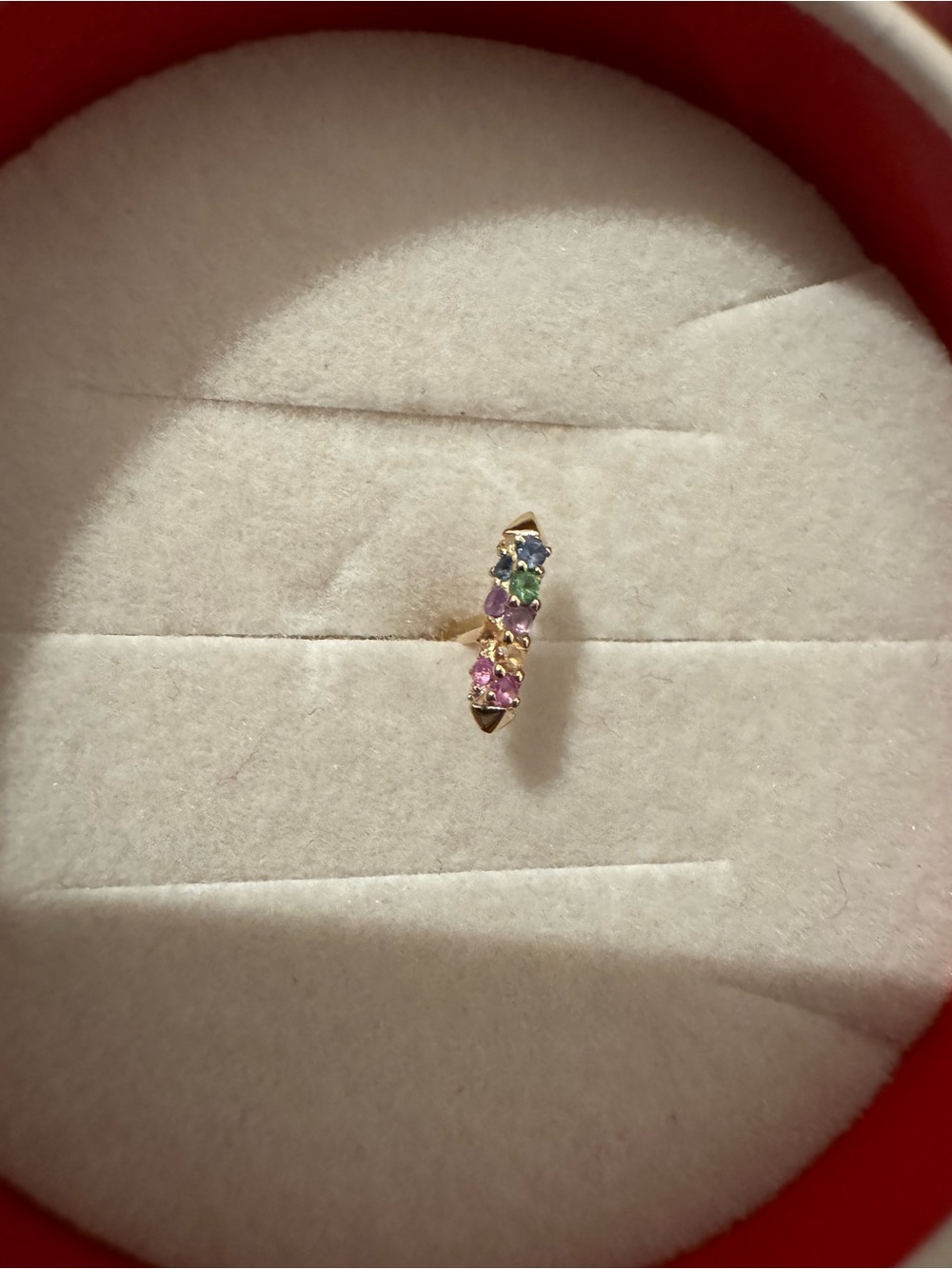 Kendra Scott 14k Gold Rainbow Sapphire Flat Back Stud Earring